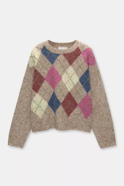 Sweter w romby Pull & Bear