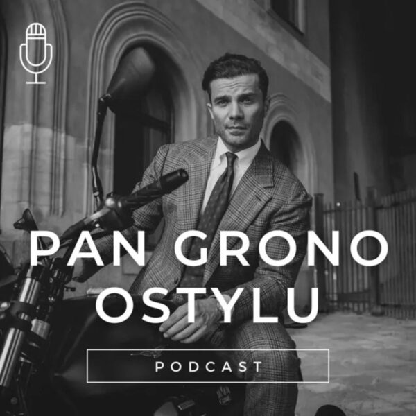 Polskie podcasty o modzie: okładka podcastu „Pan Grono o Stylu” .