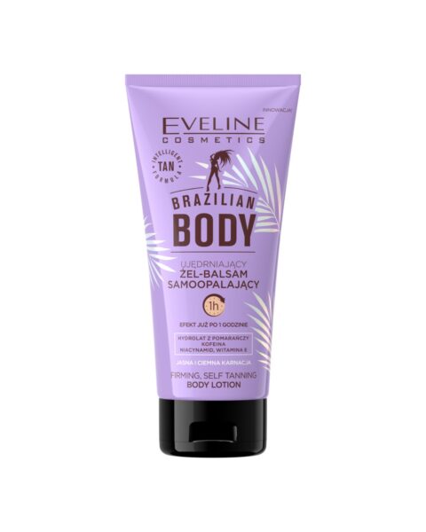 Żel-balsam do ciała samoopalający, ujędrniający Eveline Cosmetics Brazilian Body. Zdjęcie produktowe.