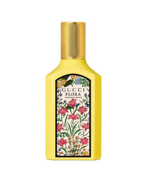 Kwiatowo-waniliowe perfumy Gucci Flora Gorgeous Orchid . Zdjęcie produktowe.