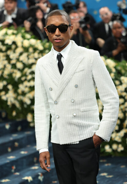 Pharrell Williams poses during the Met Gala, an annual fundraising gala held for the benefit of the Metropolitan Museum of Art's Costume Institute with this year's theme 'Superfine: Tailoring Black Style,' in New York City, New York, U.S., May 5, 2025.,Image: 995464530, License: Rights-managed, Restrictions: , Model Release: no, Credit line: Mario Anzuoni / Reuters /